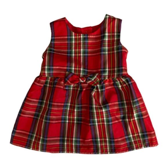 Wonder Nation Red Plaid Holiday Christmas Dress Size 0-3 Months - Picture 3 of 6